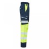 Leo Workwear Winsford Stretch Cargo Trousers Hi-Vis Yellow / Navy